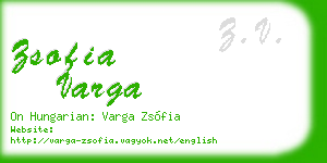 zsofia varga business card